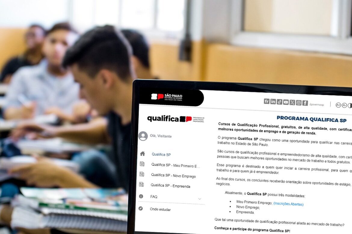 Qualifica SP Meu Primeiro Emprego abre 4,2 mil vagas em cursos profissionalizantes