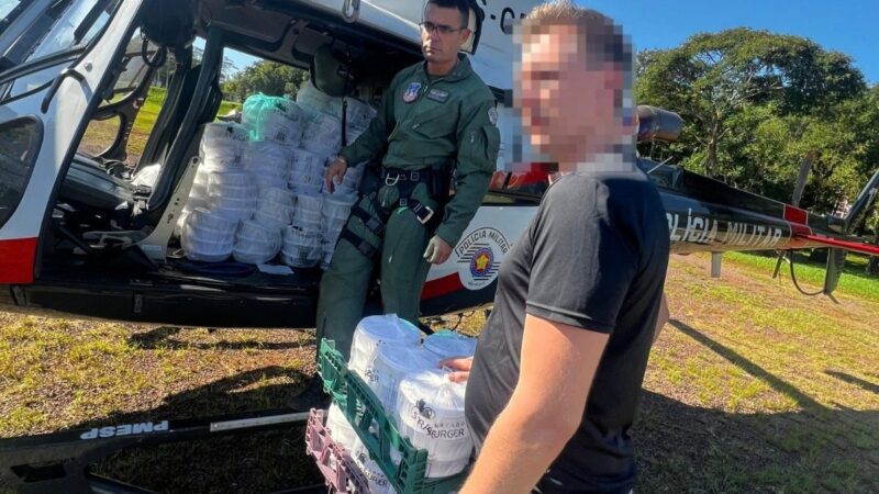 Águia da PM socorre paciente com doença rara e transporta alimentos e água no RS