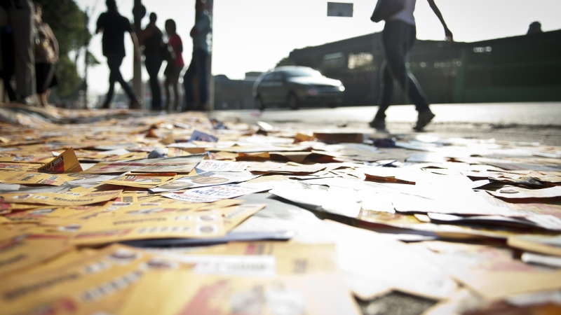 Após o primeiro turno das eleições municipais foram coletadas 142 toneladas de santinhos em SP