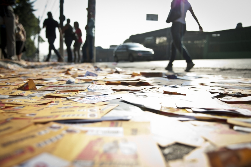 Após o primeiro turno das eleições municipais foram coletadas 142 toneladas de santinhos em SP