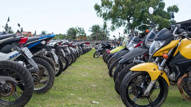 Leilão de 221 lotes de motos, com preços a partir de R$ 1.600, é realizado pelo Detran-SP em Mauá